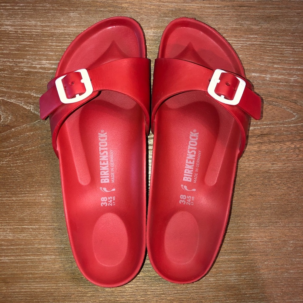 Red Birkenstocks